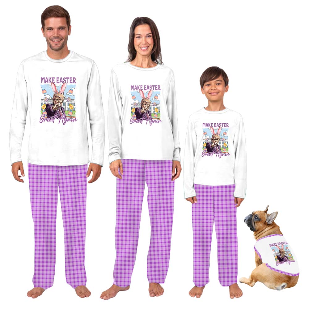 Funny Make Easter Great Again Owner And Dog Pajamas