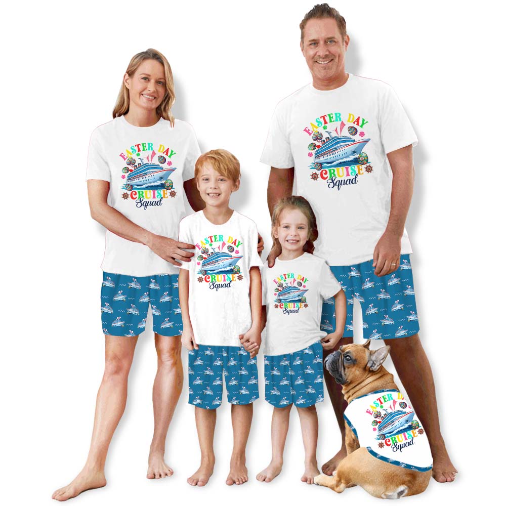 Lovely Cruise Squad Easter Pajamas For Adults Short Sleeves Lovely Cruise Squad Easter Pajamas For Adults Short Sleeves