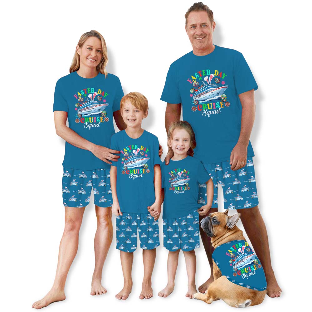 Cruise Squad Easter Easter Pajamas Short Sets Cruise Squad Easter Easter Pajamas Short Sets