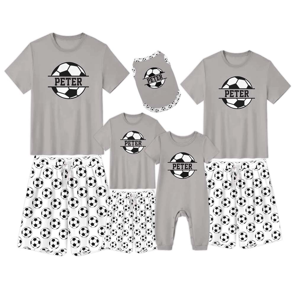 Custom Soccer With Name Pajamas Short Sets Custom Soccer With Name Pajamas Short Sets
