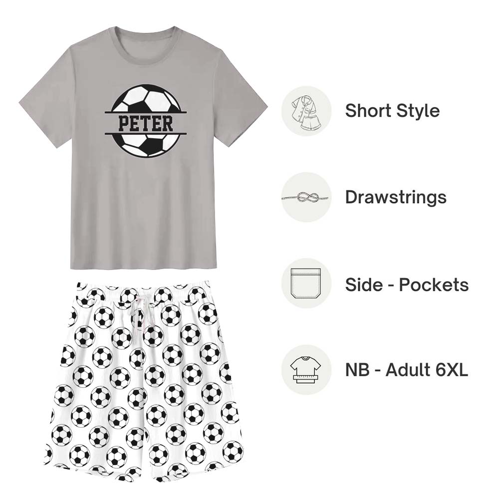 Custom Soccer With Name Pajamas Short Sets Custom Soccer With Name Pajamas Short Sets
