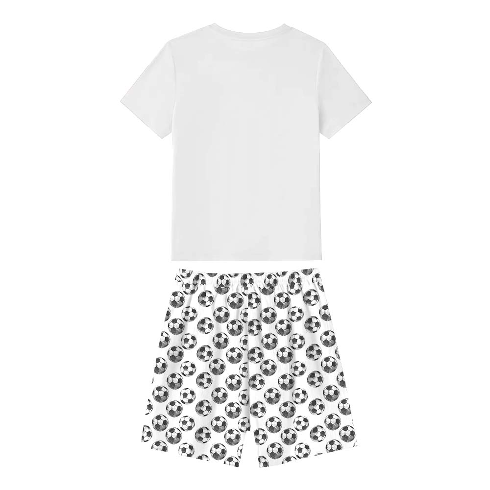 Custom Name Soccer Matching Family Pajamas With Dogs Short Sleeves Custom Name Soccer Matching Family Pajamas With Dogs Short Sleeves