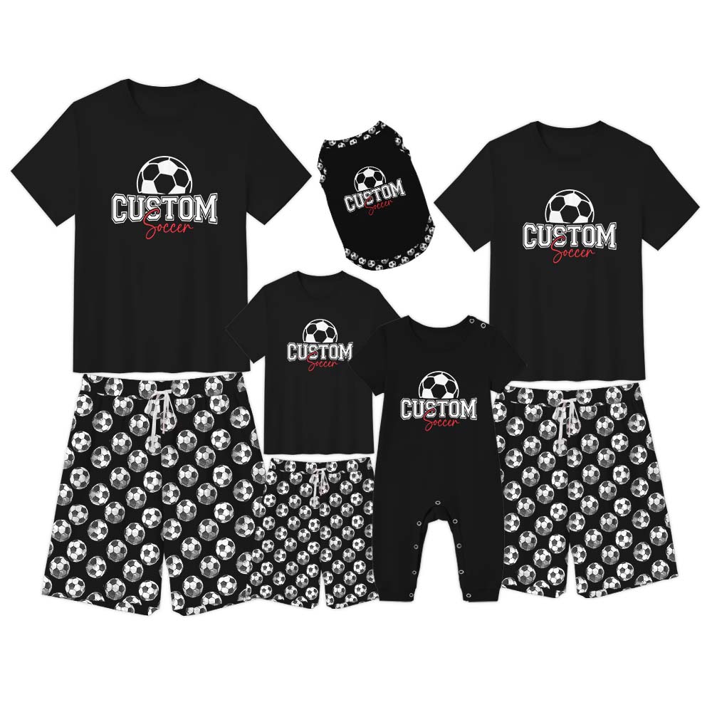 Personalized Name Soccer Pajamas Short Sets Personalized Name Soccer Pajamas Short Sets