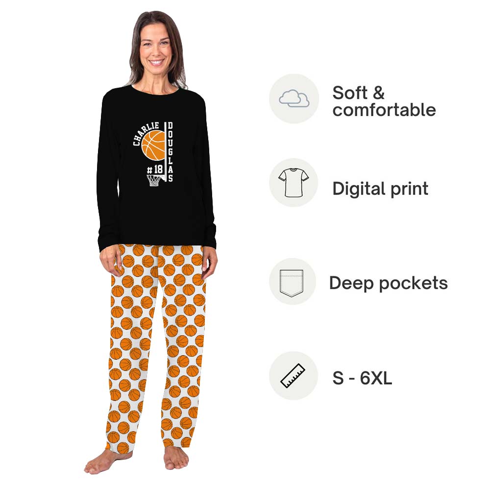 Basketball Team Family Sport Pajamas With Dog With Name Basketball Team Family Sport Pajamas With Dog With Name