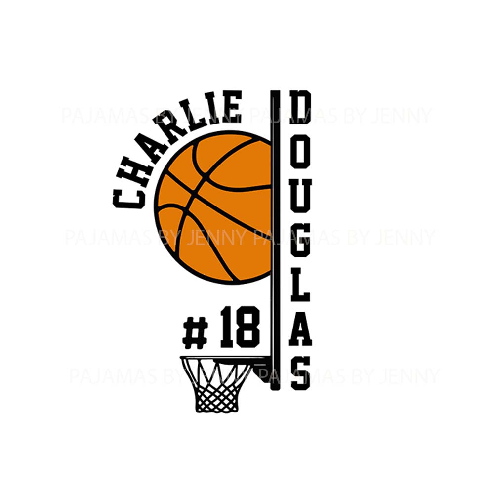 Custom Name and Number Basketball Sport PJs Family