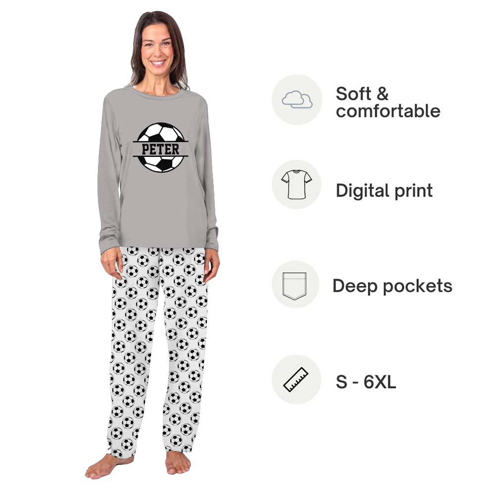 Soccer Themed Matching Family Pajamas With Name Soccer Themed Matching Family Pajamas With Name