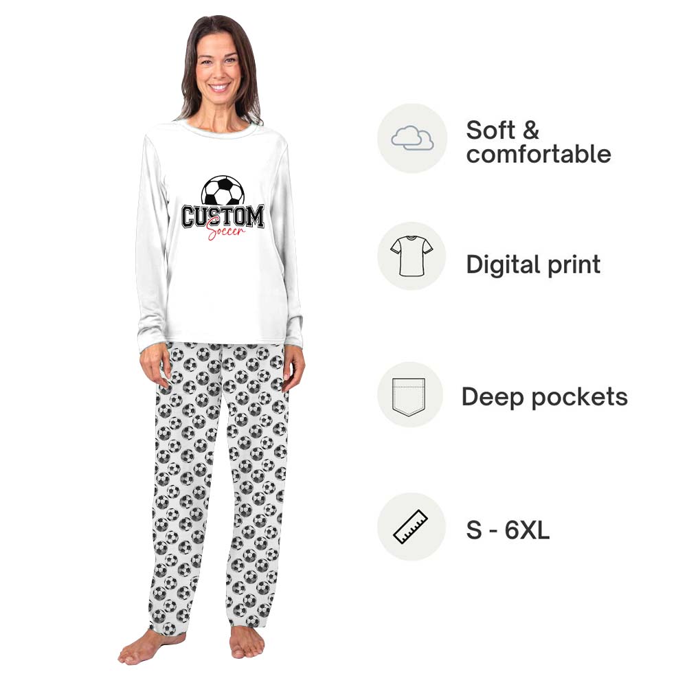 Personalized Soccer With Name Matching PJs For The Family Personalized Soccer With Name Matching PJs For The Family