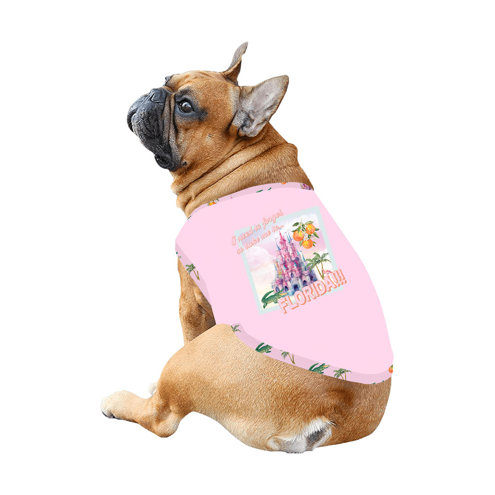 Sweet Pink Florida Vacation Short Pajamas Sets