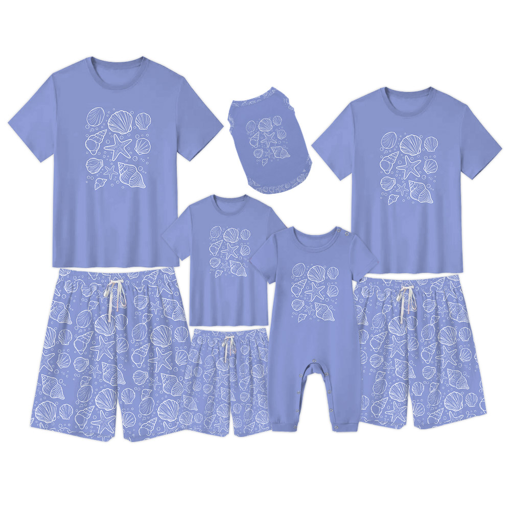 Sea Shell Beachy Vibes Pajama Sets For Summer Vacation Sea Shell Beachy Vibes Pajama Sets For Summer Vacation