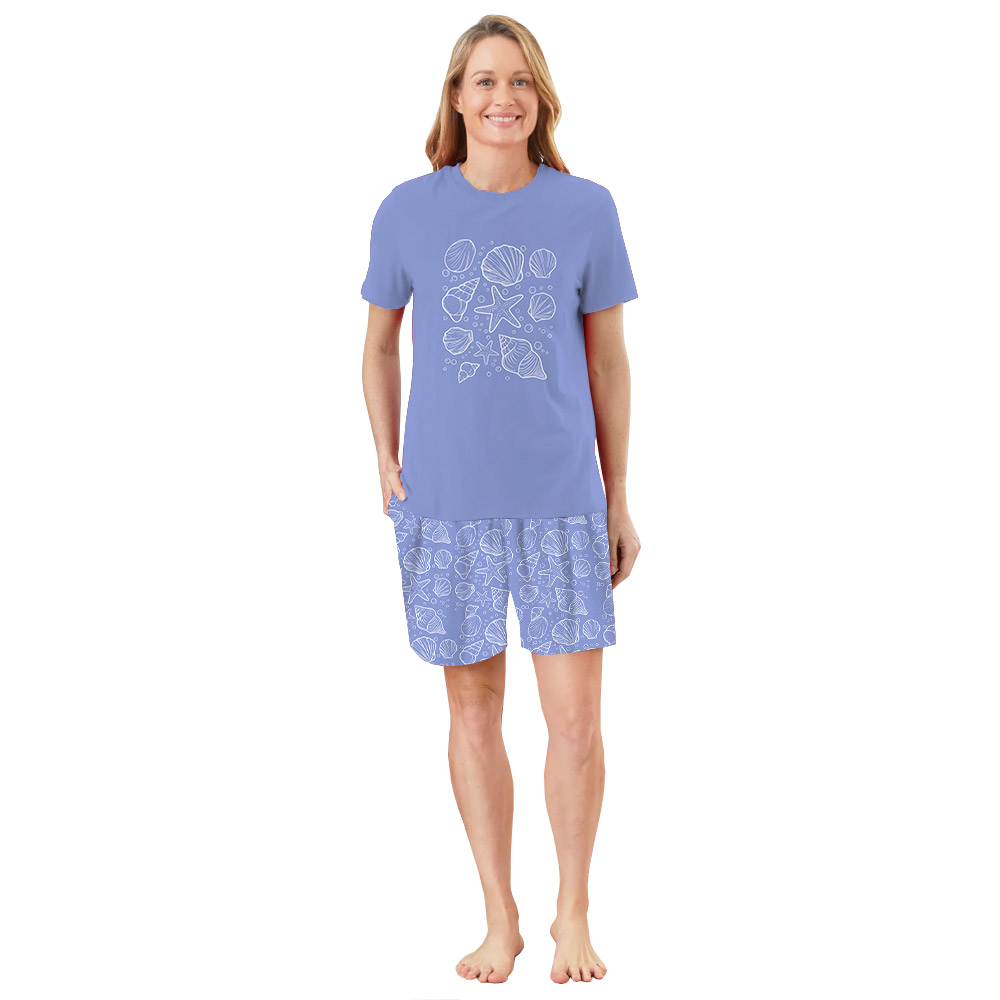 Sea Shell Beachy Vibes Pajama Sets For Summer Vacation Sea Shell Beachy Vibes Pajama Sets For Summer Vacation