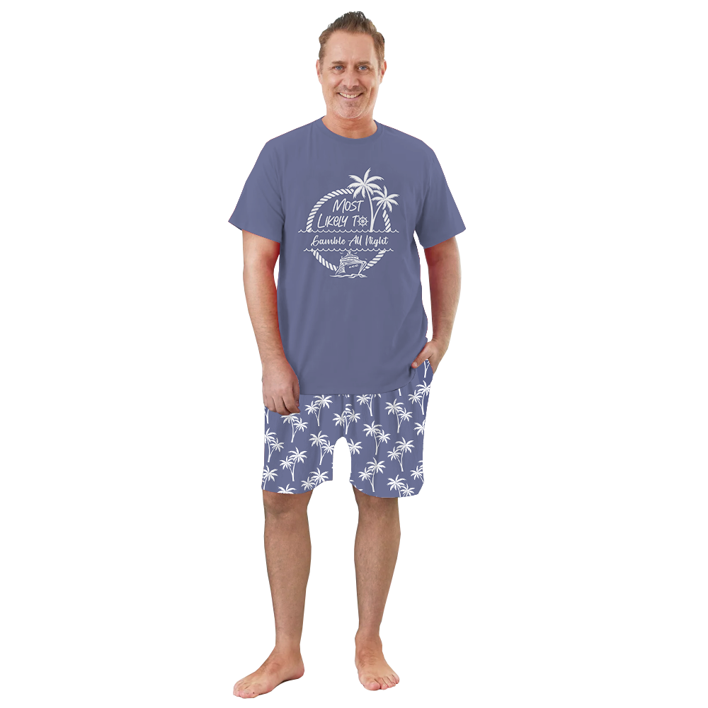 Funny Most Likely To Quotes Family Cruise Pajamas Navy Funny Most Likely To Quotes Family Cruise Pajamas Navy