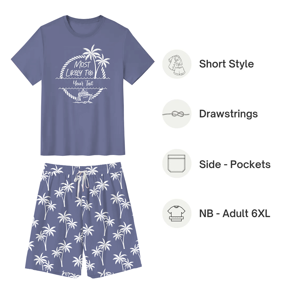 Funny Most Likely To Quotes Family Cruise Pajamas Navy Funny Most Likely To Quotes Family Cruise Pajamas Navy