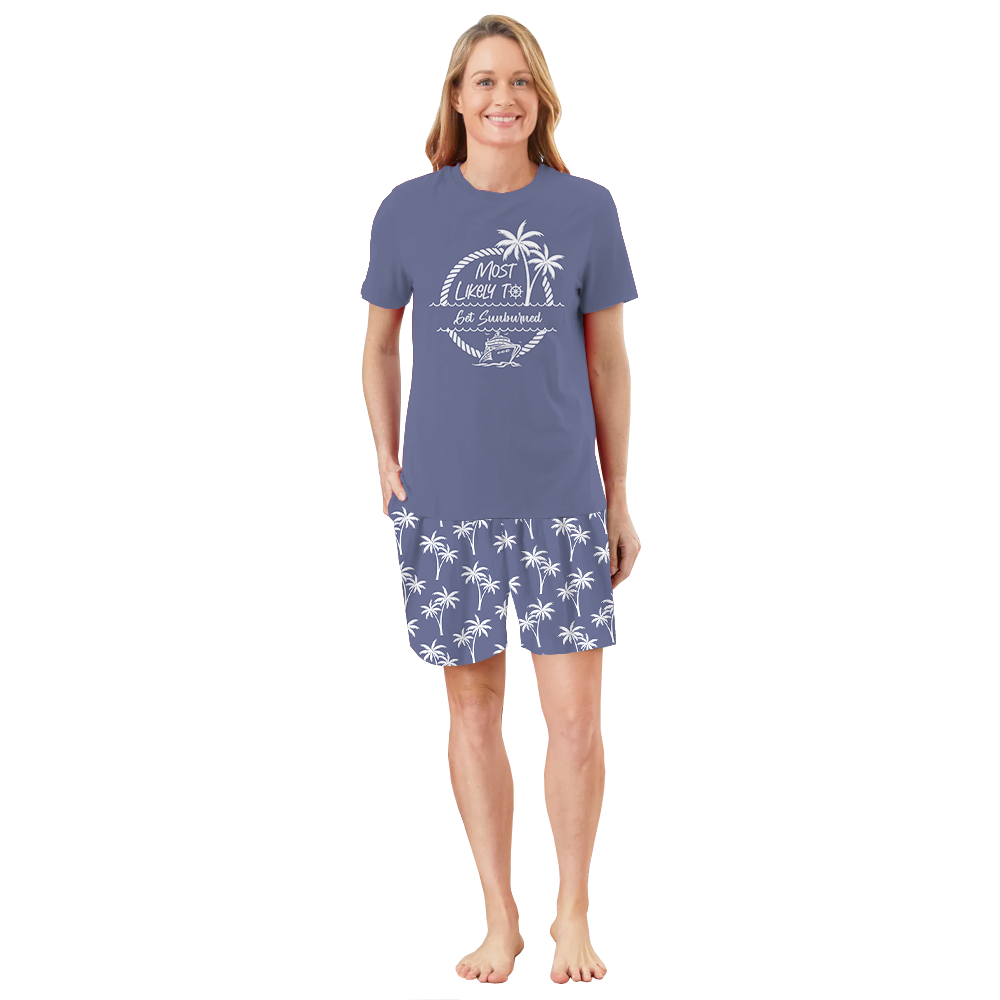 Funny Most Likely To Quotes Family Cruise Pajamas Navy Funny Most Likely To Quotes Family Cruise Pajamas Navy