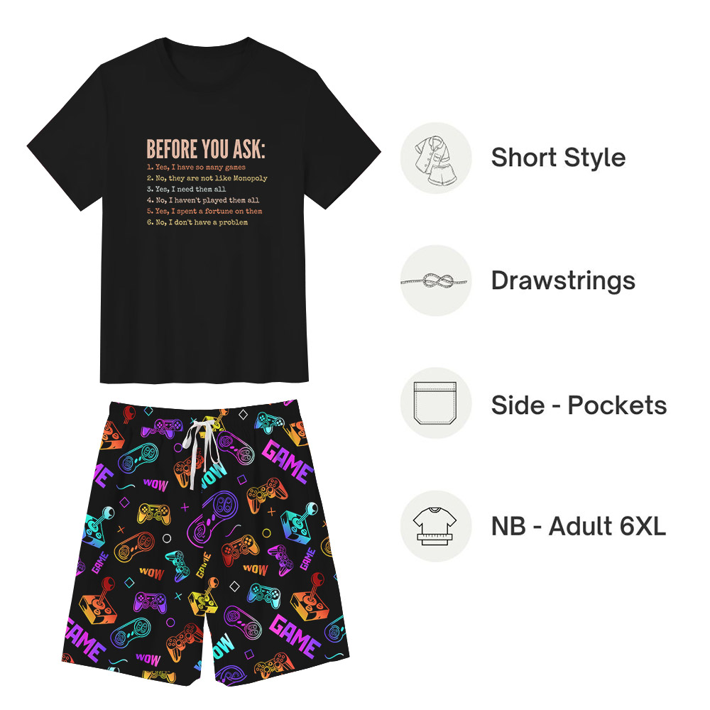 Unique Video Game Short Pajamas For Gamer Unique Video Game Short Pajamas For Gamer