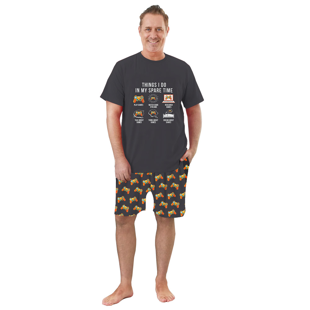 Gaming Theme Pajama Sets For Gamer Saying Things I Do In My Free Time
