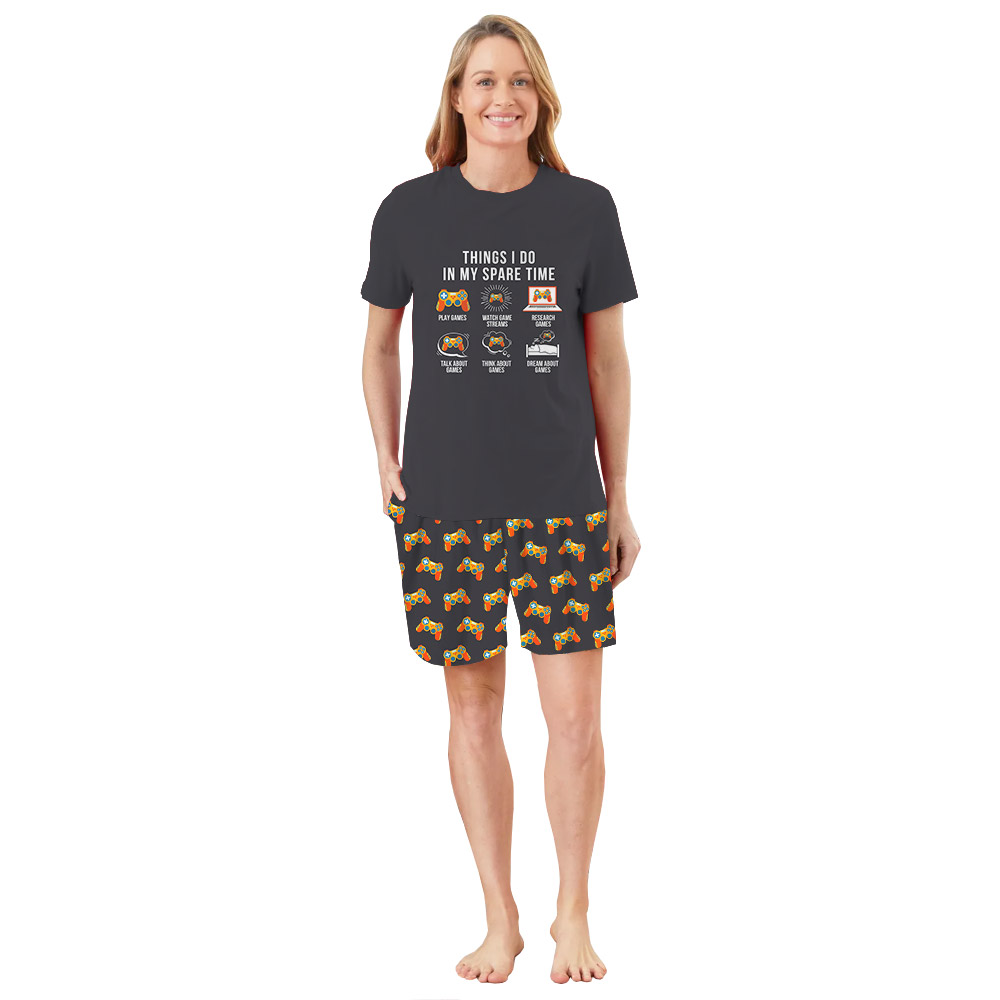 Gaming Theme Pajama Sets For Gamer Saying Things I Do In My Free Time