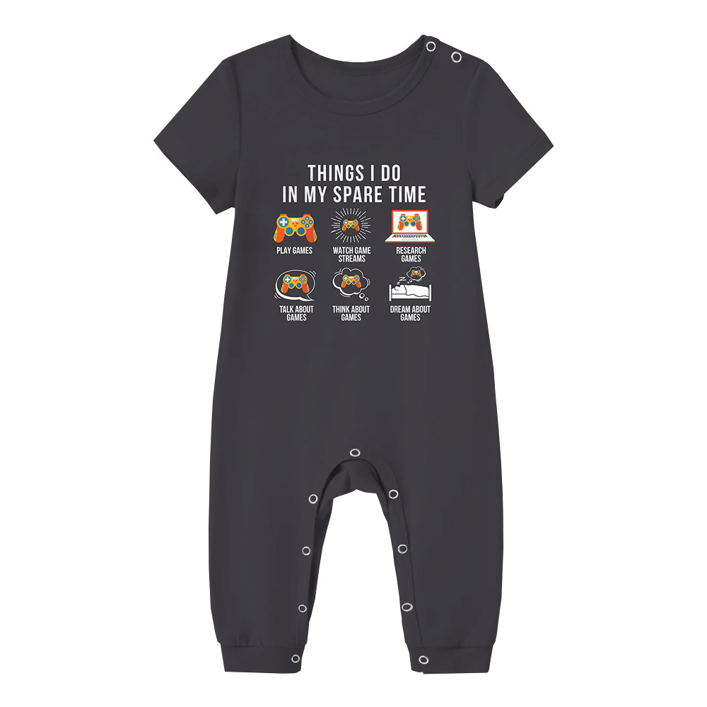 Gaming Theme Pajama Sets For Gamer Saying Things I Do In My Free Time