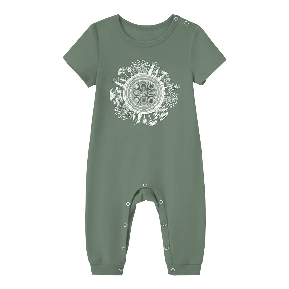 Unique Mushroom Print Pajamas For Adults And Kids