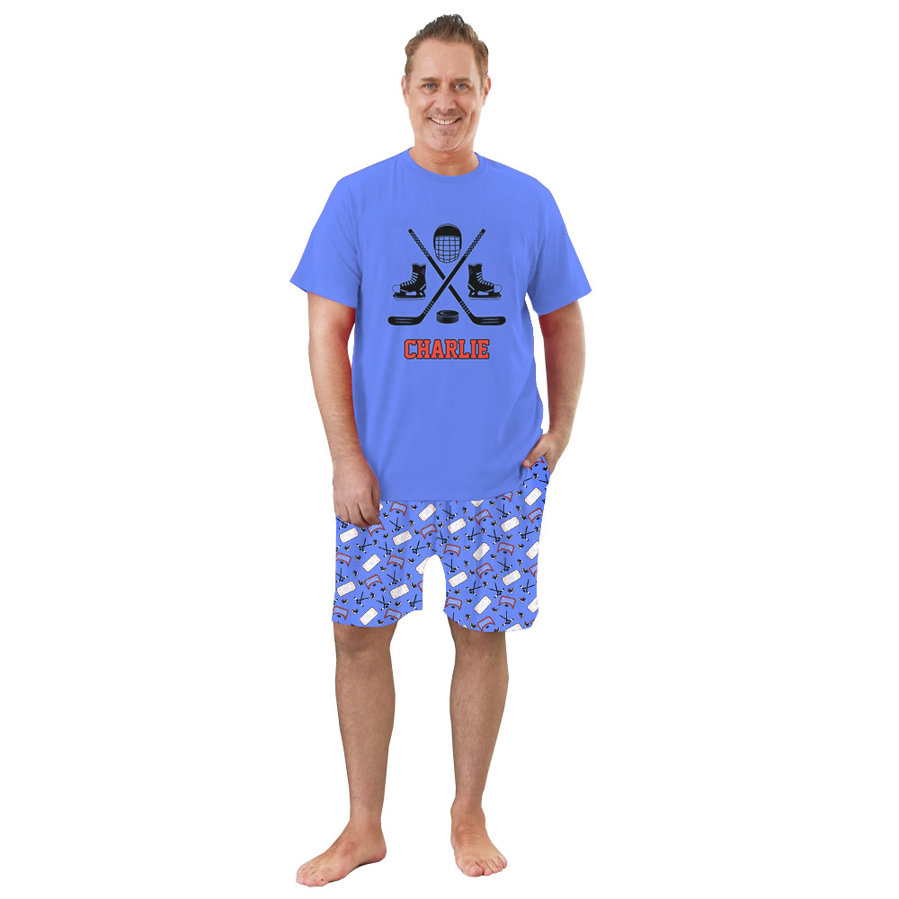 Fun Hockey Theme Short Pajama Sets Fun Hockey Theme Short Pajama Sets