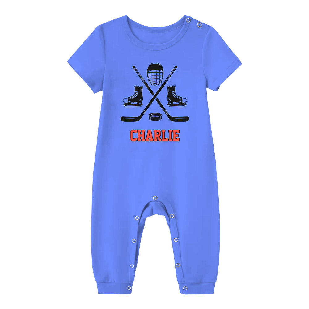 Fun Hockey Theme Short Pajama Sets Fun Hockey Theme Short Pajama Sets