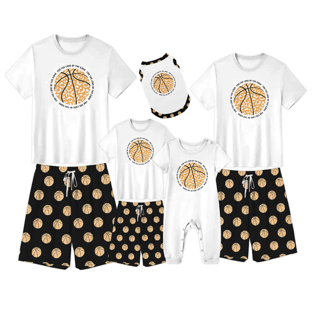 Sporty Basketball Theme Short Pajama Sets In All Sizes Sporty Basketball Theme Short Pajama Sets In All Sizes