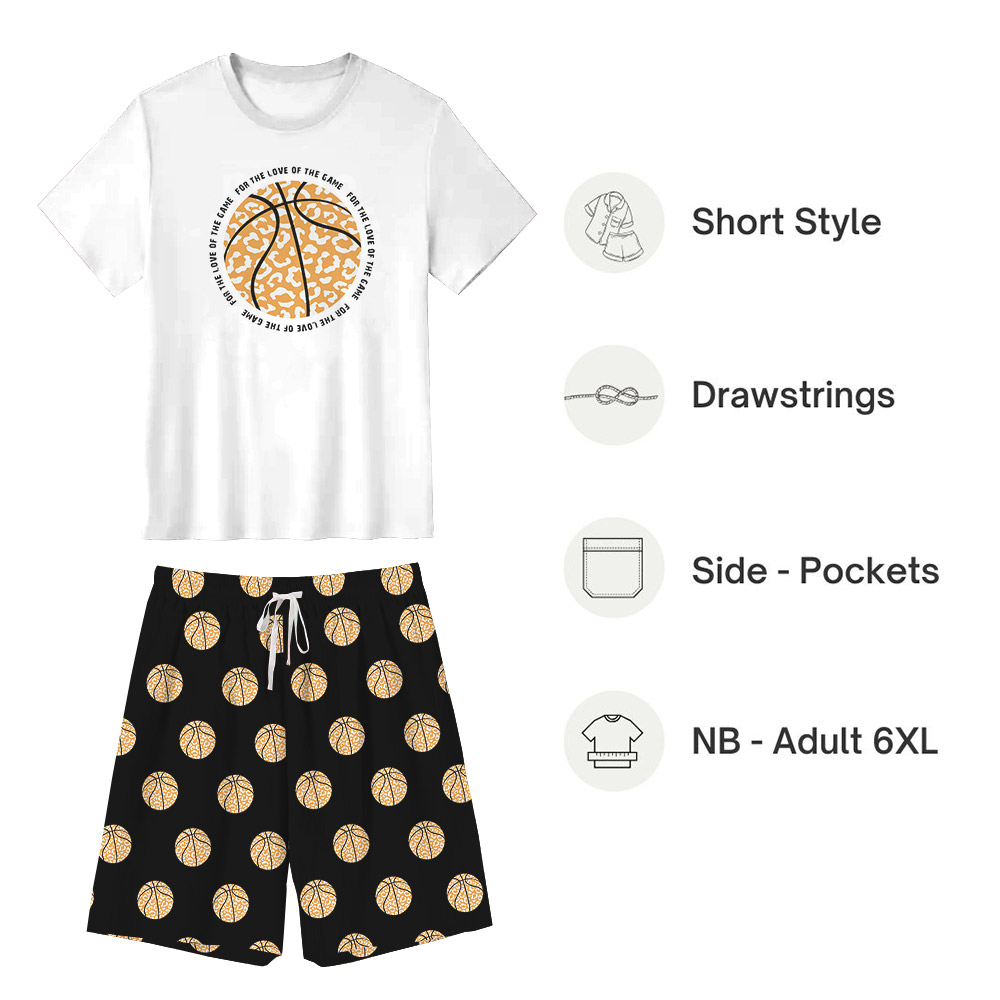 Sporty Basketball Theme Short Pajama Sets In All Sizes Sporty Basketball Theme Short Pajama Sets In All Sizes