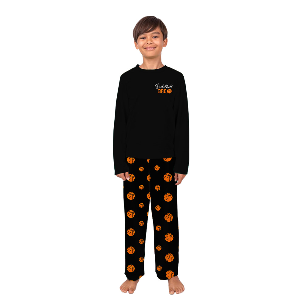 Personalized Matching Basketball PJs Front And Back Personalized Matching Basketball PJs Front And Back