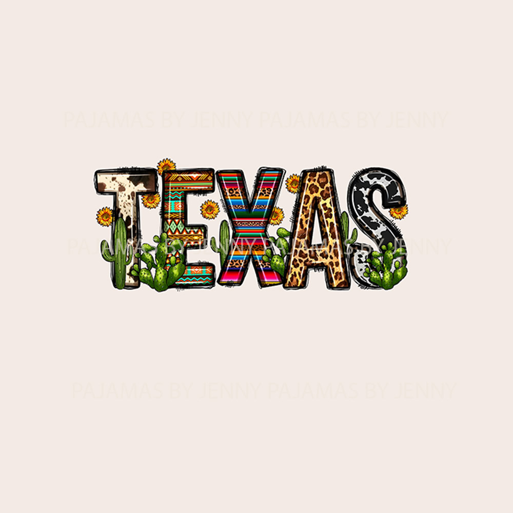 Texas Themed Pajama Sets Plaid Beige Texas Themed Pajama Sets Plaid Beige