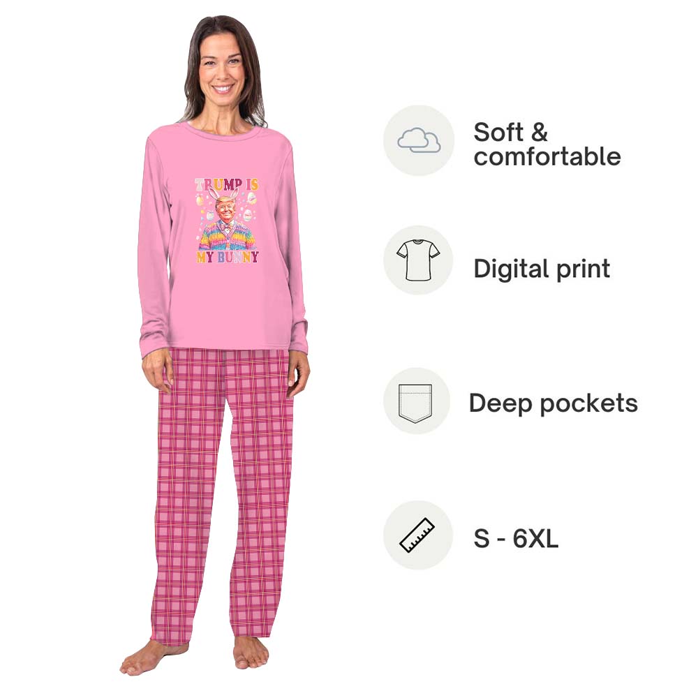 Funny Trump Is My Bunny Easter Pajamas For Family And Dog Funny Trump Is My Bunny Easter Pajamas For Family And Dog