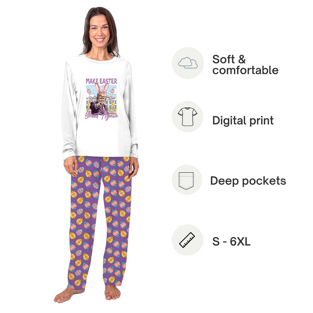 Hilarious Make Easter Great Again Pajamas For Family And Dog