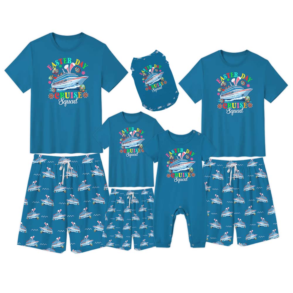 Cruise Squad Easter Easter Pajamas Short Sets Cruise Squad Easter Easter Pajamas Short Sets