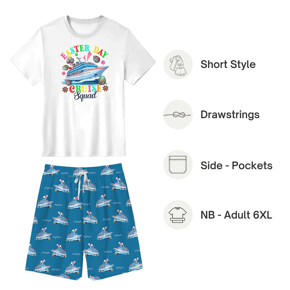 Lovely Cruise Squad Easter Pajamas For Adults Short Sleeves Lovely Cruise Squad Easter Pajamas For Adults Short Sleeves
