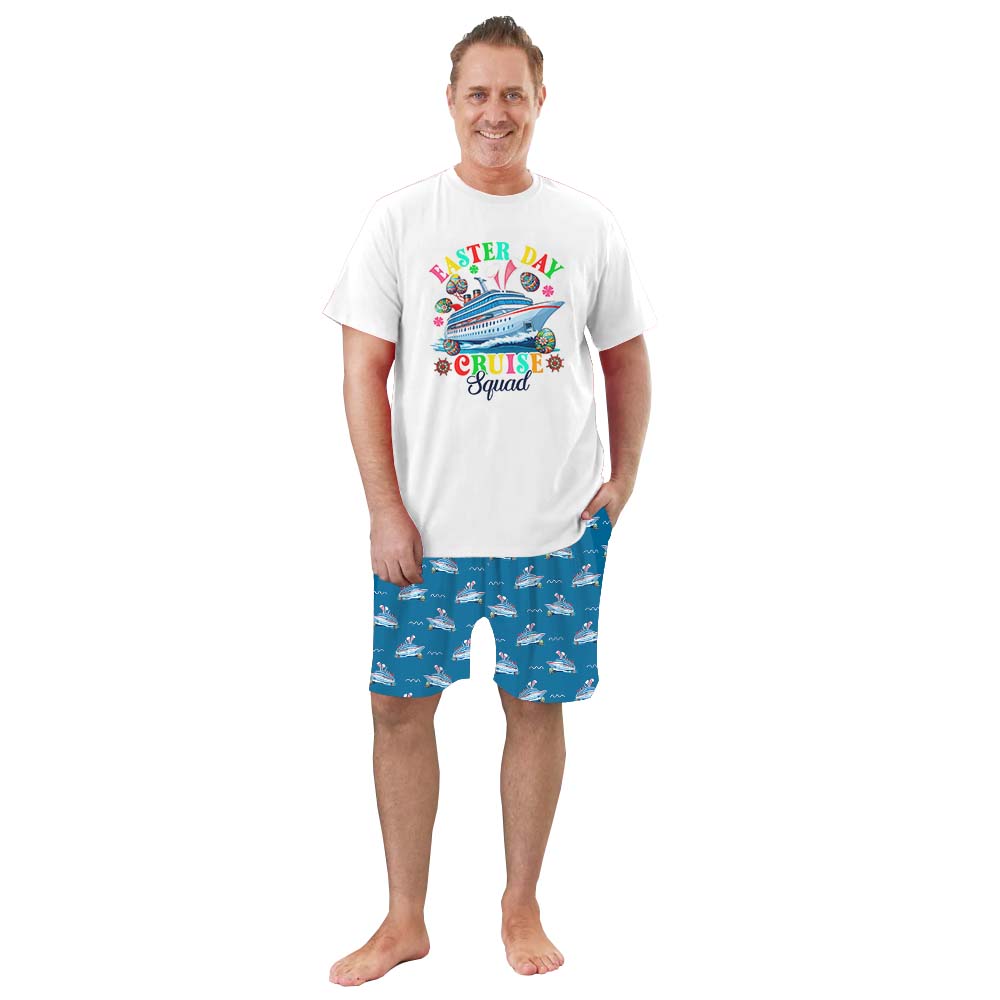 Lovely Cruise Squad Easter Pajamas For Adults Short Sleeves Lovely Cruise Squad Easter Pajamas For Adults Short Sleeves