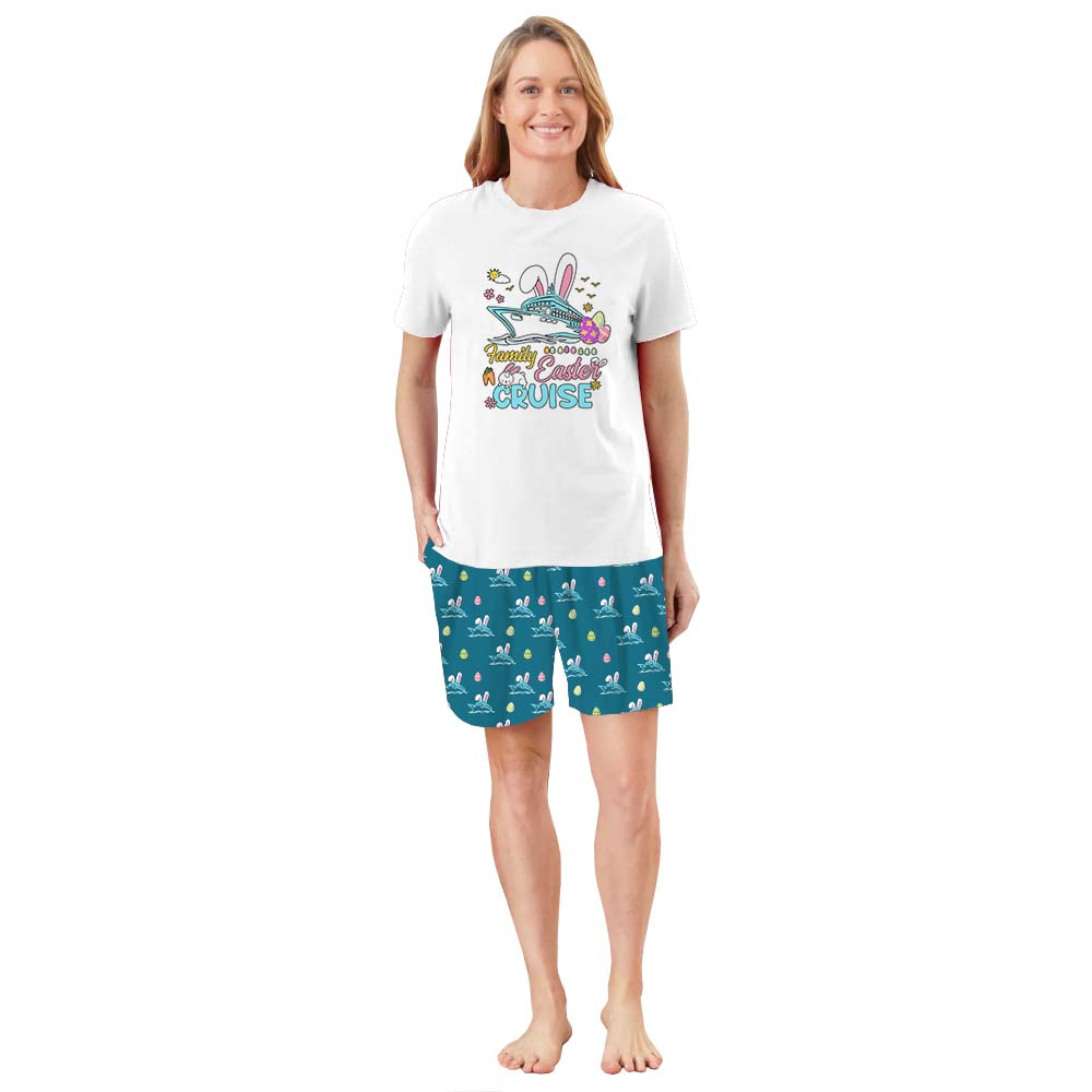 Easter Trip Pajamas For Adults Short Sleeves Easter Trip Pajamas For Adults Short Sleeves