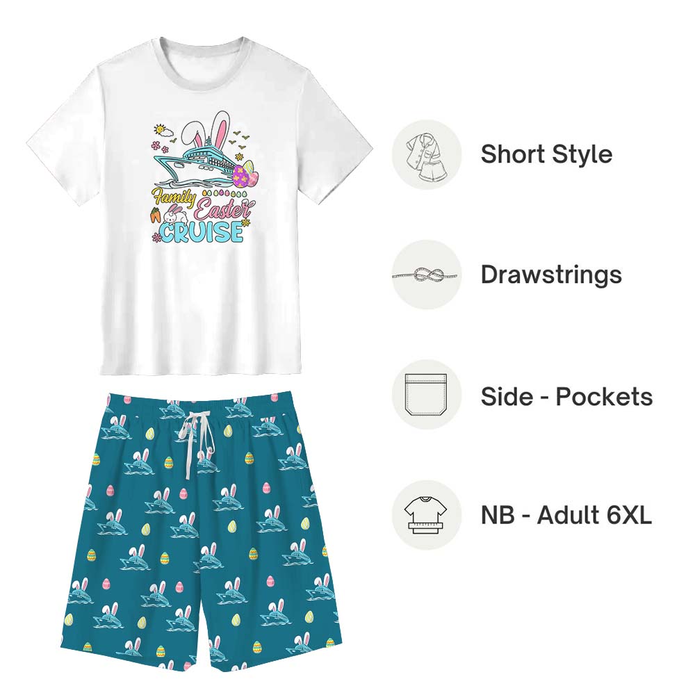 Easter Trip Pajamas For Adults Short Sleeves Easter Trip Pajamas For Adults Short Sleeves