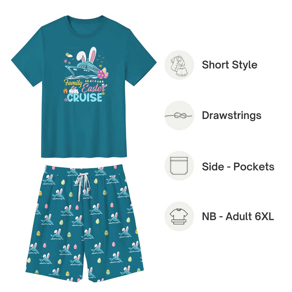Easter Cruise Squad Matching Family Pajamas With Dogs Short Sleeves Easter Cruise Squad Matching Family Pajamas With Dogs Short Sleeves