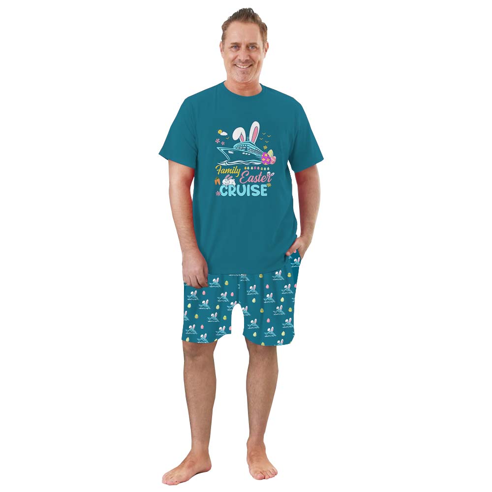 Easter Cruise Squad Matching Family Pajamas With Dogs Short Sleeves Easter Cruise Squad Matching Family Pajamas With Dogs Short Sleeves