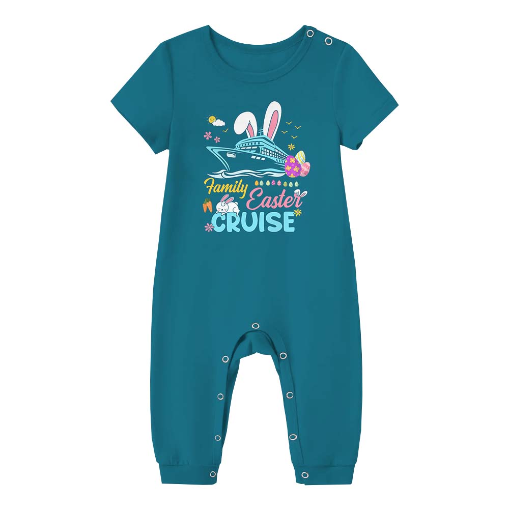 Easter Cruise Squad Matching Family Pajamas With Dogs Short Sleeves Easter Cruise Squad Matching Family Pajamas With Dogs Short Sleeves