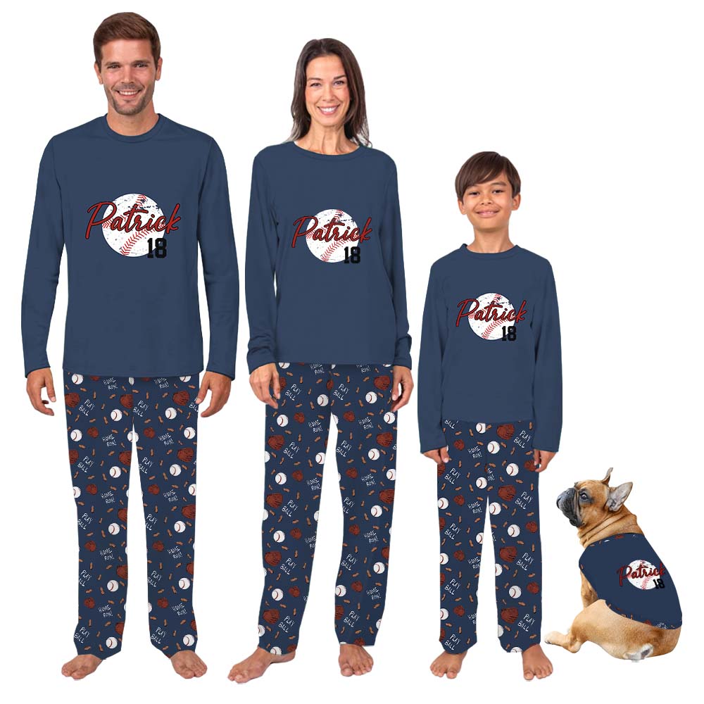Personalized Baseball Team Matching PJs For The Family Personalized Baseball Team Matching PJs For The Family