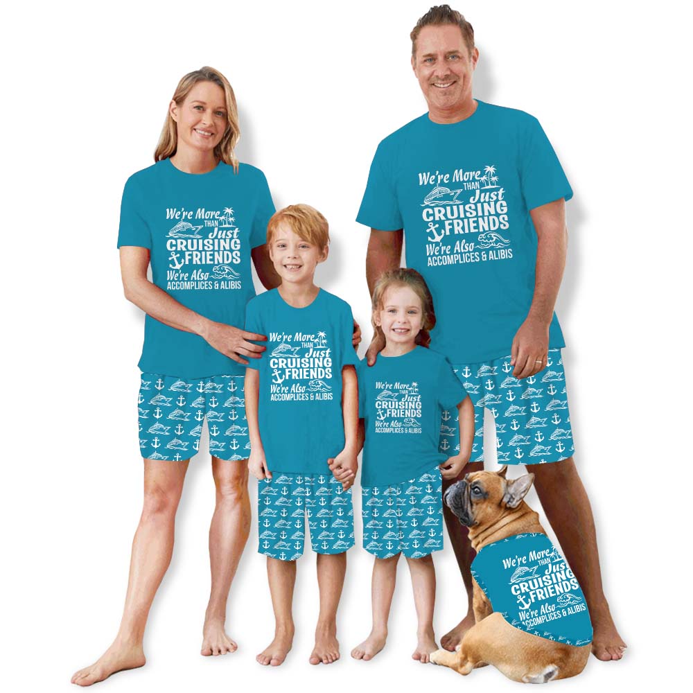 Cute Cruising Friends Pajamas For Family Short Sleeves Cute Cruising Friends Pajamas For Family Short Sleeves