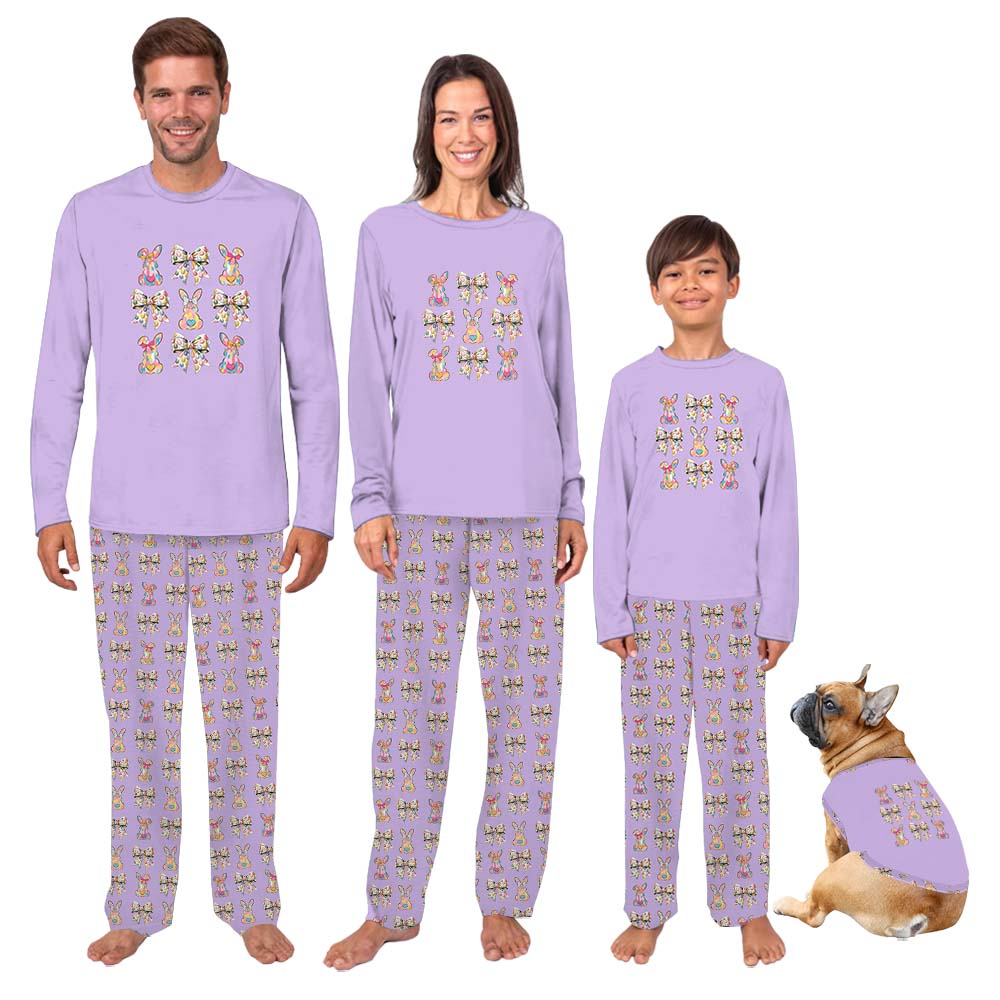Bunny Brushstroke Easter Pajamas For Adults Bunny Brushstroke Easter Pajamas For Adults