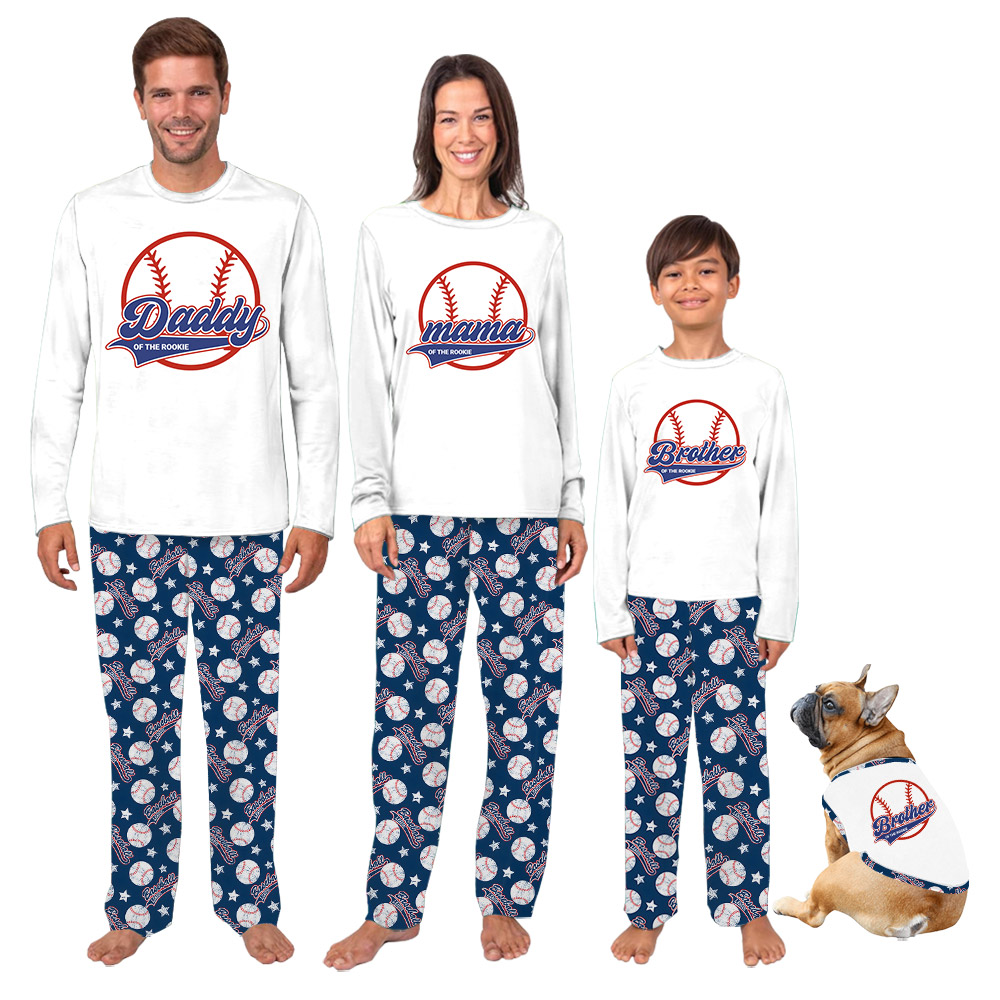 Cute Customizable Baseball Pajama Sets For Sport Lovers