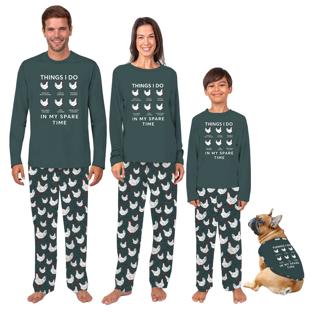 Cute Chicken Theme Pajamas For Women And Men
