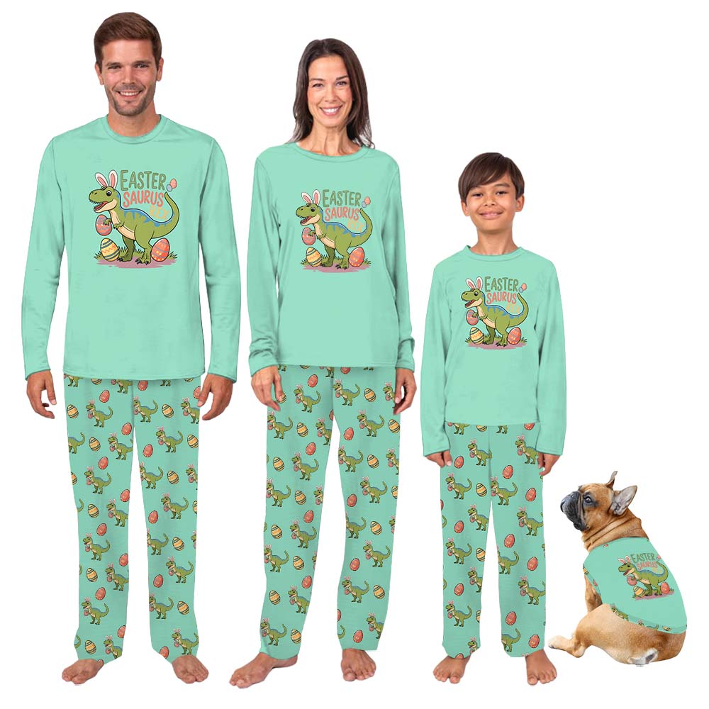 Cute Dinosaur Easter Matching Easter Pajamas Cute Dinosaur Easter Matching Easter Pajamas