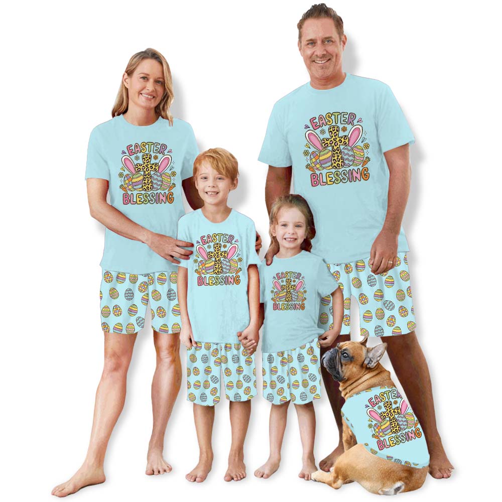 Easter Blessing PJs Tshirts And Shorts Easter Blessing PJs Tshirts And Shorts