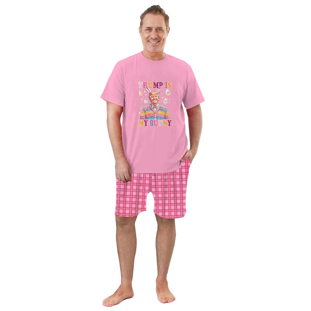 Trump Is My Bunny Jammies Matching Short Sleeves Pink Trump Is My Bunny Jammies Matching Short Sleeves Pink