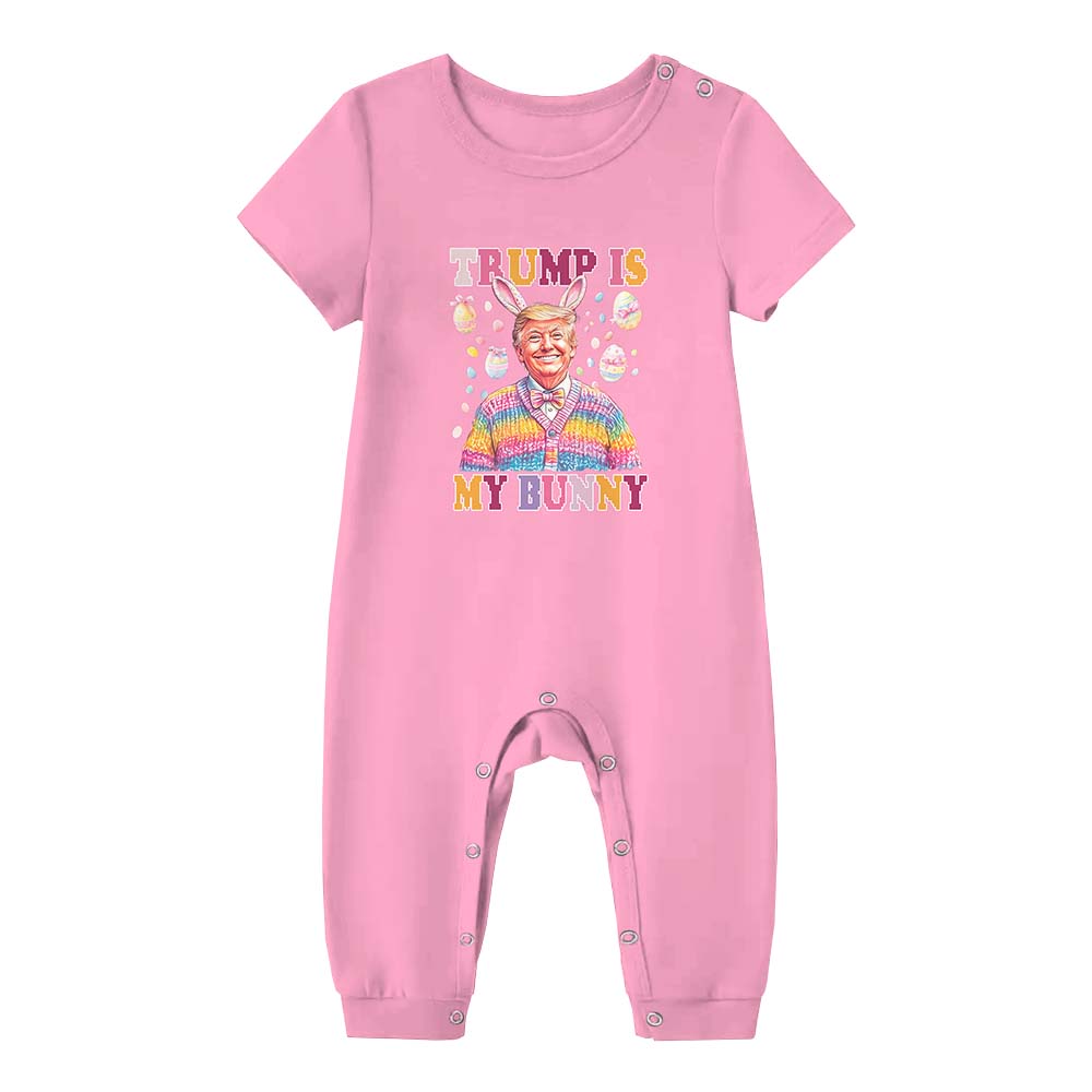 Trump Is My Bunny Jammies Matching Short Sleeves Pink Trump Is My Bunny Jammies Matching Short Sleeves Pink