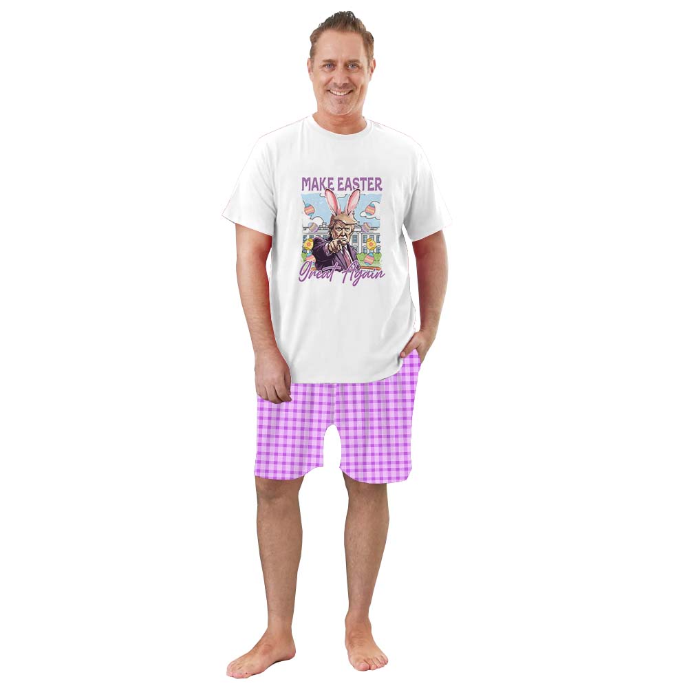 Funny Make Easter Great Again Jammies Matching Short Sleeves Funny Make Easter Great Again Jammies Matching Short Sleeves