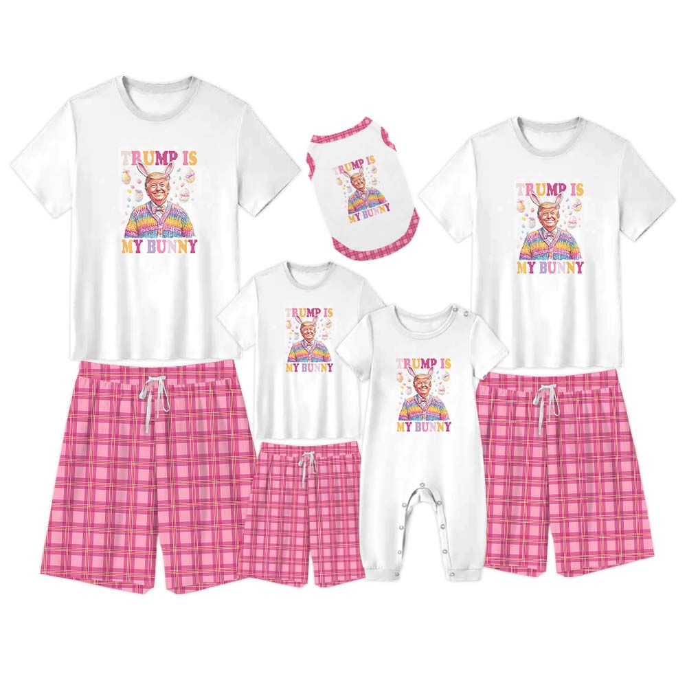 Hilarious Trump Is My Bunny Pajamas For Adults Short Sleeves Hilarious Trump Is My Bunny Pajamas For Adults Short Sleeves