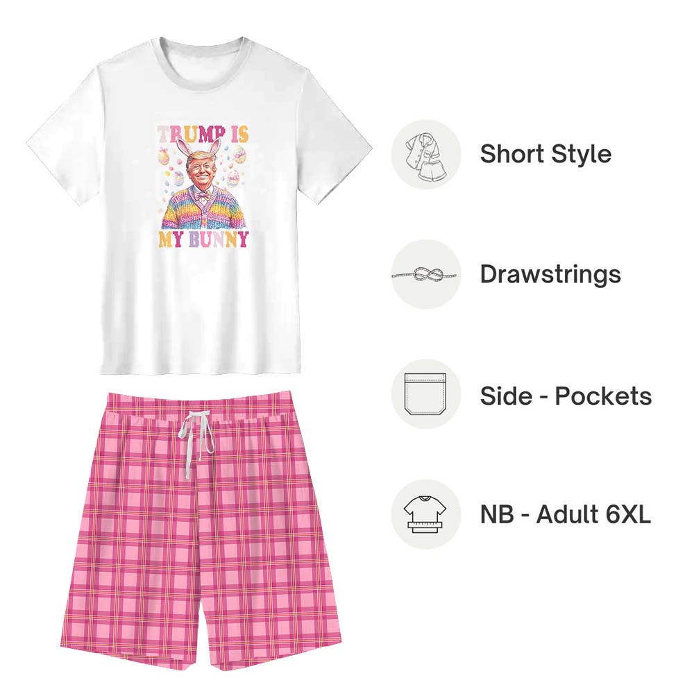 Hilarious Trump Is My Bunny Pajamas For Adults Short Sleeves Hilarious Trump Is My Bunny Pajamas For Adults Short Sleeves